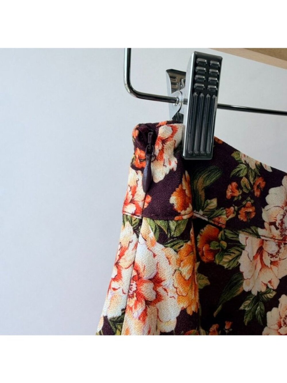 Farm Rio Patchwork Floral Asymmetrical Midi Skirt Women's Size S - Picture 6 of 13